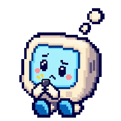 A puzzled pixel monitor holding a tiny phone